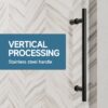 Frameless Single Sliding Soft Close Shower Door, 5 / 16" Clear Nano Coated Tempered Glass And 304 Stainless Steel Handle - Matte Black - Image 7