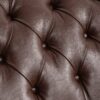 Tufted Armless Chaise Lounge - Dark Brown - Image 10