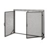Samantha - Iron Fireplace Screen Modern Design With Easy Access Doors - Black - Image 6