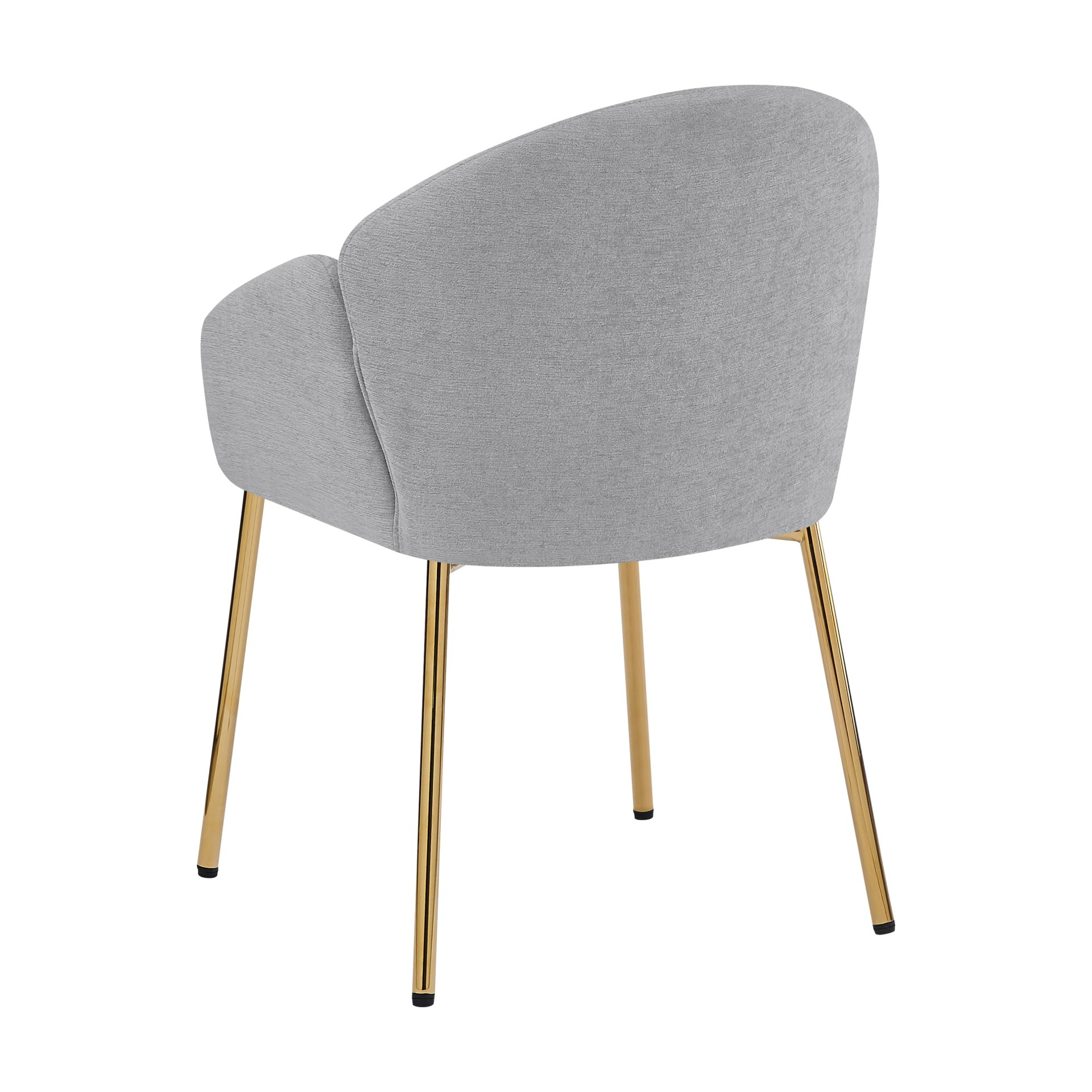 Upholstered Dining Chair (Set of 2) For Dining Room, Kitchen, Gold Metal Frame - Gray - Image 14