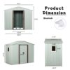 88.98" Outdoor Metal Storage Shed With Window - White - Image 4