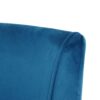 Modern Velvet Dining Chair Set Fabric Upholstery, Metal Legs (Set of 4) - Blue / Black - Image 6