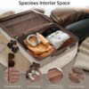4 Piece Luggage Set Suitcase Set, Abs Hard Shell Lightweight Expandable Travel Luggage With 4 Packing Cubes, Tsa Lock, Spinner Wheels (16 / 20 / 24 / 28) - Khaki - Image 3