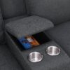 Tina - 8 Piece Upholstered Sectional With Ottoman - Dark Gray - Image 8