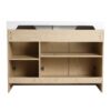 Modern Freestanding Bathroom Vanity With White Resin Sink & Soft Close Cabinet Doors - Oak - Image 11
