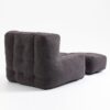 Fluffy Bean Bag Chair, Comfortable Bean Bag For Adults And Children, Super Soft Lazy Sofa Chair With Memory Foam And Ottoman, Indoor Modern Focus Bean Bag Chair For Living Room, Bedroom, Apartment - Black - Image 14