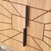 Spider- Web Textured Modern Coffee Table Geometric Art And Practical Design - Natural Wood - Image 9
