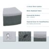 10 Piece Outdoor Sectional Half Round Patio Rattan Sofa Set, Wicker Conversation Furniture Set For Free Combination - Light Gray - Image 6