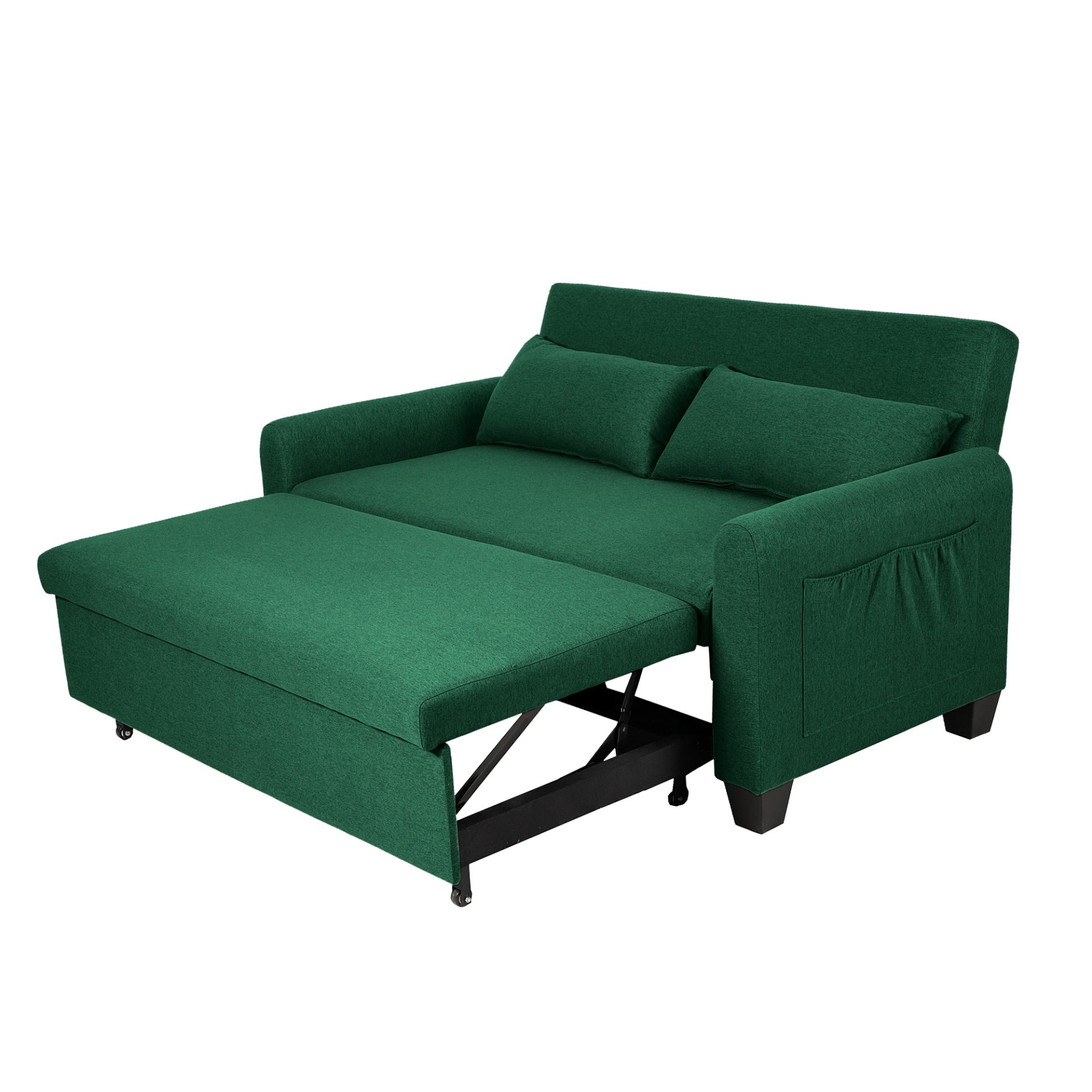 Balus - Extra Large 2 In 1 Sofa Bed With Storage Bag, Adjustable Backrest And Cushions - Green - Image 10