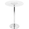 Spyra Ale - 3 Piece Contemporary Adjustable Bar With Light Up Set - Chrome / Clear / White - Image 3