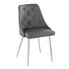 Marche - Contemporary / Dining Chair (Set of 2) - Chrome / Gray - Image 2