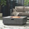 Modern Square Iron Fire Pit 50, 000 Btu - Stone Gray - Image 5