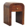 Darcy - Mini Nightstand With Curved Edges - Brown - Image 3