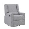 Pronto - Swivel Glider Recliner With Pillow - Rich Gray - Image 3