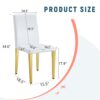 (Set of 4) Backrest Chairs With Gold Metal Legs A Perfect Match, Suitable For Minimalist And Contemporary Home Decor Styles - White / Gold - Image 3