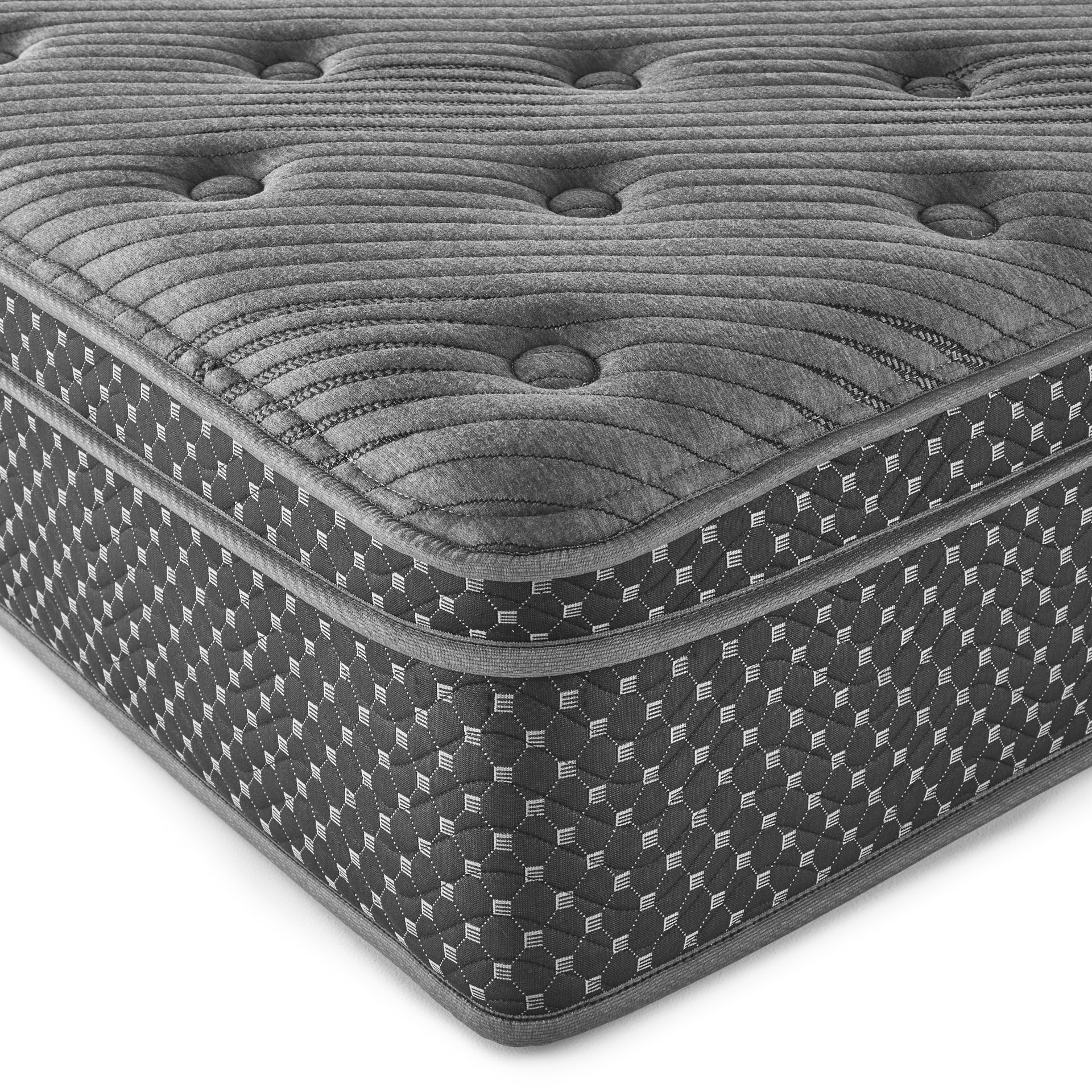 13" Full Quilted Eurotop Hybrid Mattress, Plush - Gray - Image 6
