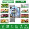 Commercial Refrigerator 23 Cu.Ft With 1 Solid Door Reach-In Refrigerators Stainless Steel Etl Approved Upright Fridge Storage - Silver - Image 2