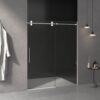 Frameless Shower Door, Sliding Shower Door, With Premium Thick Tempered Glass Shower Enclosure, Double Side Easy Clean Coat, Finished With Buffer - Chrome - Image 26