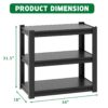 Metal Aquarium Stand 20 - 30 Gallon Adjustable 3 Tier Fish Tank Rack Shelf, Heavy Duty - White - Image 3