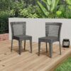 Farley - Stacking Sidechair (Set of 2) With Open Backrests - Gray - Image 2