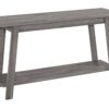TV Stand, Console, Media Entertainment Center, Storage Shelves, Contemporary & Modern - Gray - Image 2