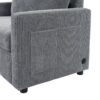 Twin Size Sofa Bed Sleeper Sofa Loveseat Sofa With Foldable Mattress, USB Ports, Side Table & Storage Pocket - Gray - Image 18