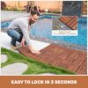 Acacia Wood Interlocking Deck Tiles Checker Pattern For Outdoor Flooring - Brown - Image 32