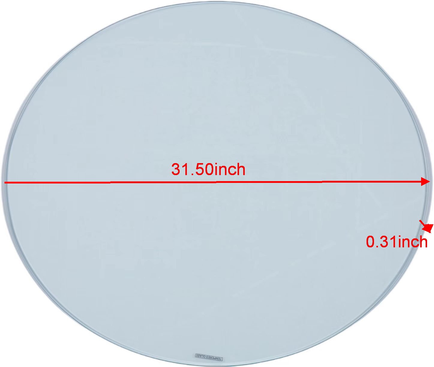 31.49" Tempered Glass Top - Clear - Image 7