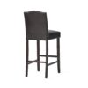 Bar Stools (Set of 2), Upholstered Barstools Armless, Rubber Wood Leg - Brown - Image 9