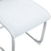 Luxury Simple Arch Chair (Set of 2) Dining Chair With High Resilience Material And Arched Metal Leg - White / Silver - Image 7