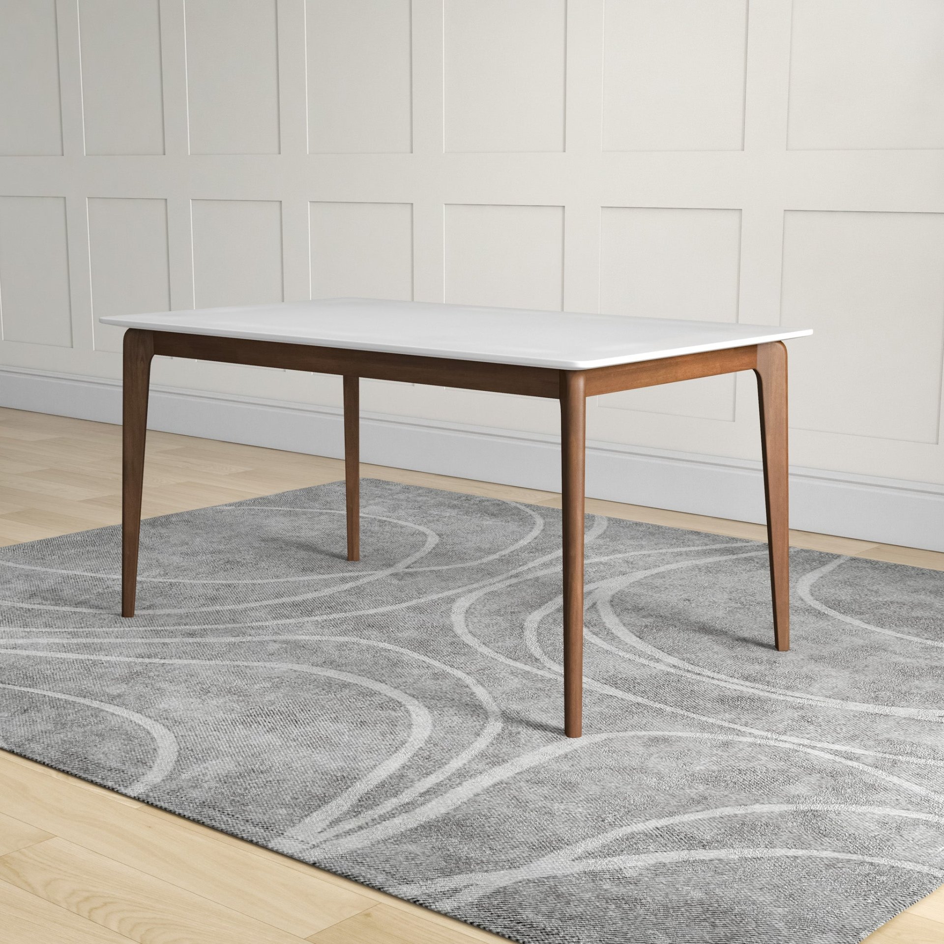 Lindsey - White Top Dining Table - Brown / White - Image 14