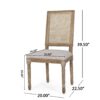 French Country Dining Chair (Set of 2) With Upholstered Seats - Light Gray - Image 3