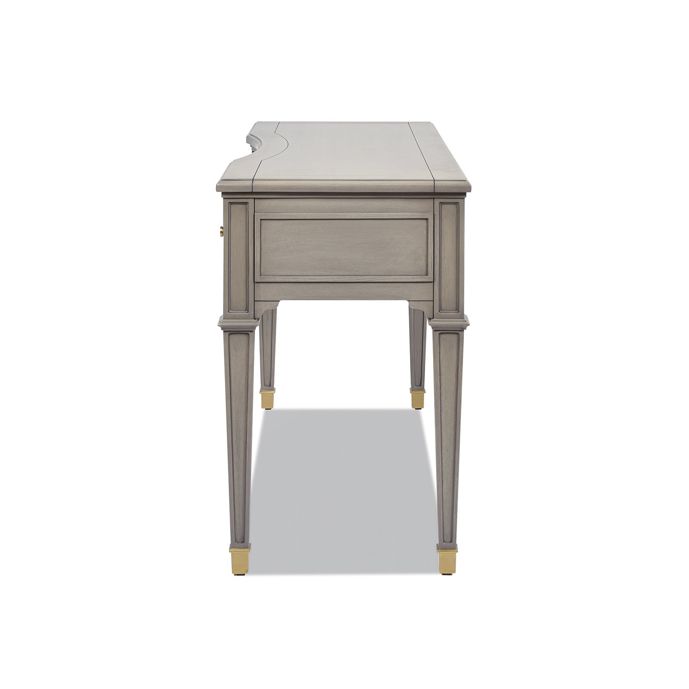Dauphin - 3 Drawer Executive Desk - Gray Cashmere - Image 5