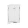 Triangle Bathroom Storage Cabinet With Adjustable Shelves, Freestanding Floor Cabinet For Home Kitchen - White - Image 17