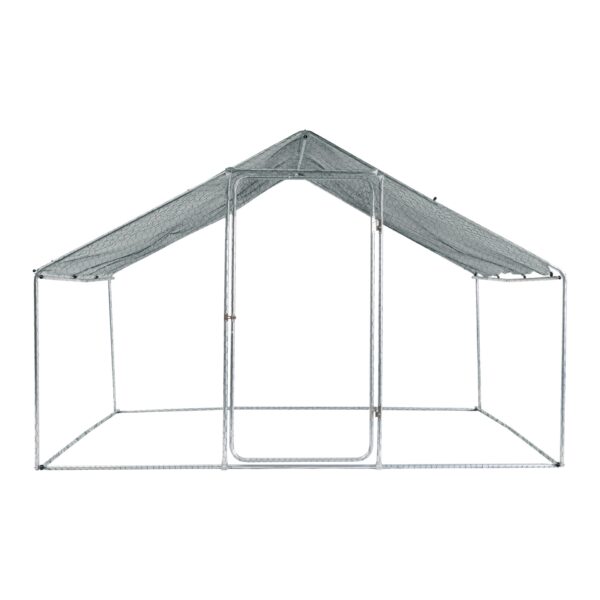 Xpt033 Outdoor Chicken Coop Metal Big Space - Silver Gray