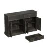 Vintage Sideboard With 2 Drawers And Four Doors For Living Room, Bedroom, And Kitchen, Room Storage Cabinet - Black Brown - Image 7