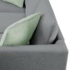 Sectional Sofa Couches Living Room Sets, 7 Seats Modular Sectional Sofa With Ottoman, L Shape Fabric Sofa Corner Couch Set With 3 Pillows - Gray - Image 11