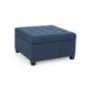 Isabella - Elegant Ottoman With Storage Functionality - Navy Blue Fabric - Image 5