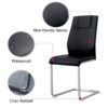 Modern Dining Chairs With Padded Seat And Metal Legs Design Upholstered Side Chairs (Set of 8) - Black - Image 10