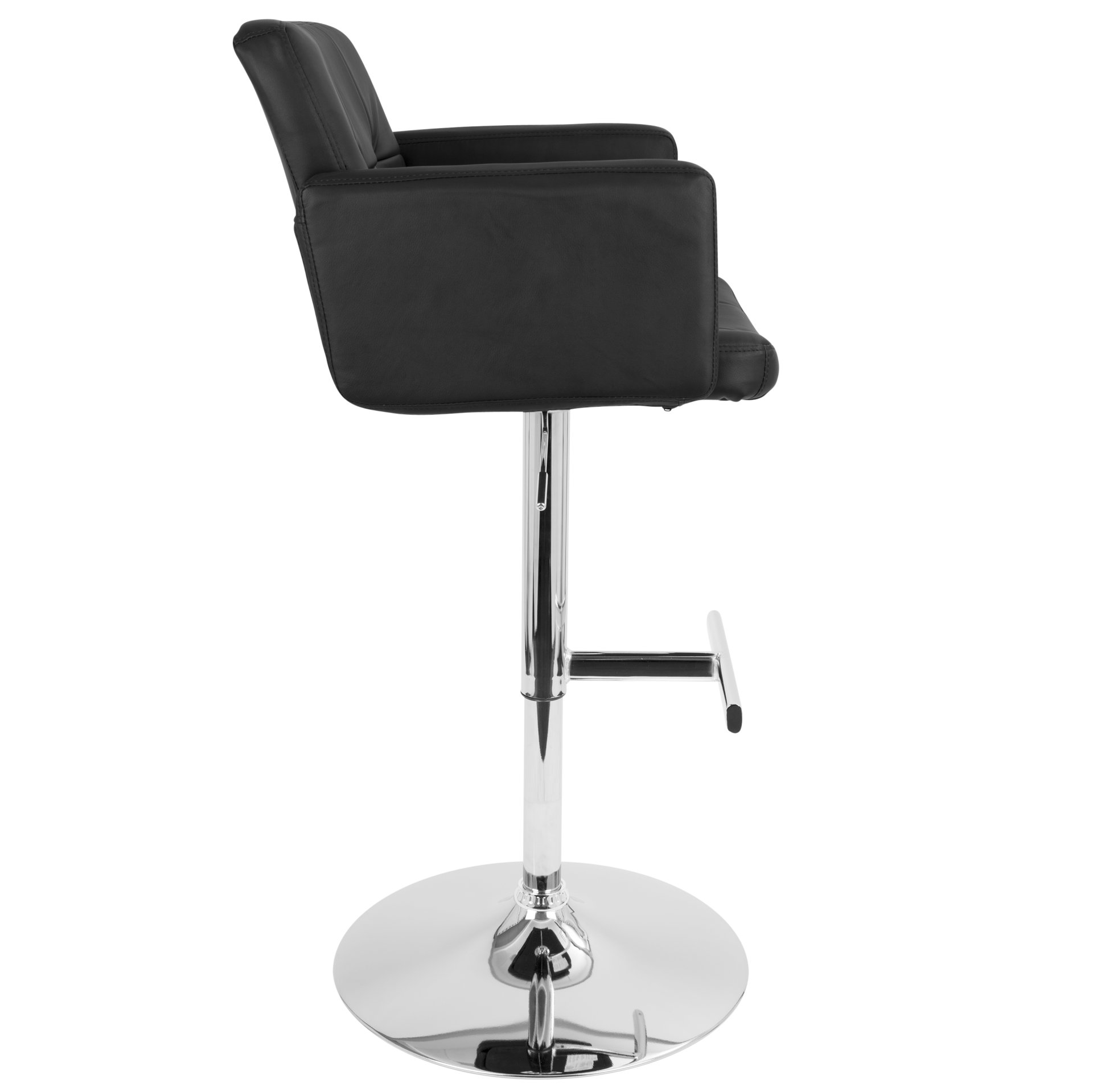 Stout - Contemporary Adjustable Barstool With Swivel - Black - Image 2
