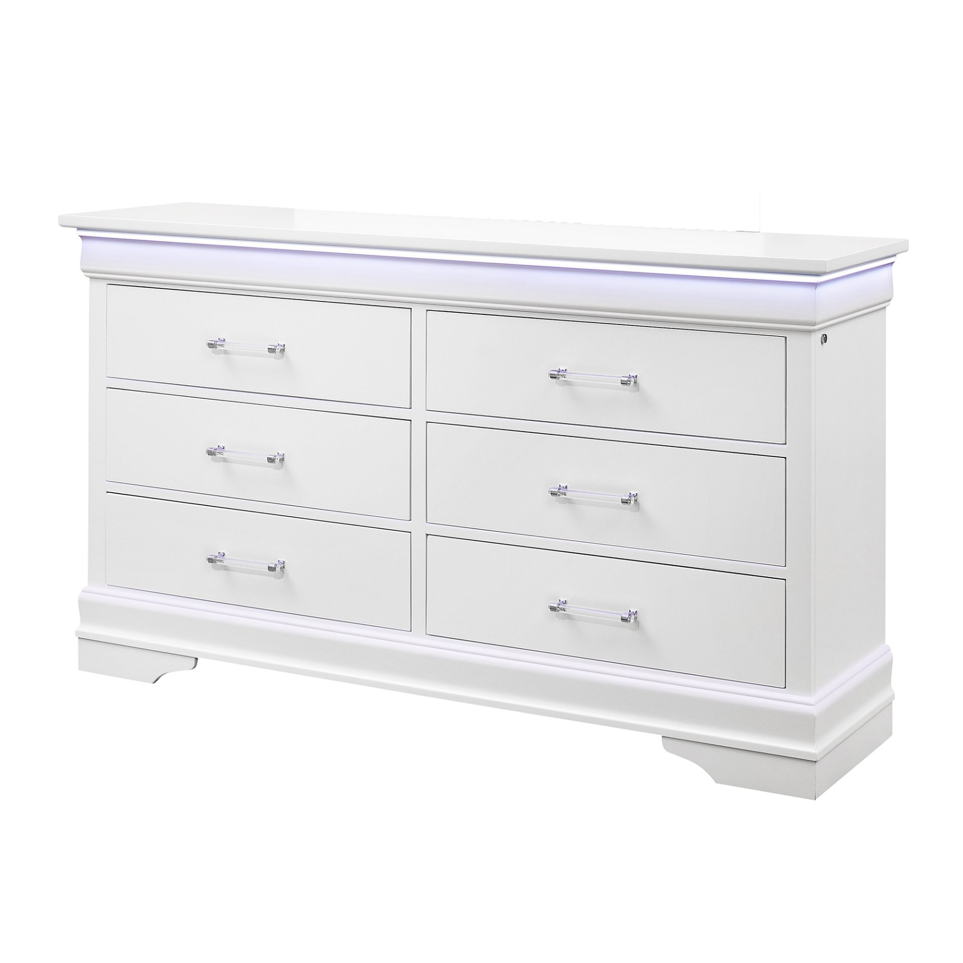 Charlston - Dresser With LED - White - Image 4