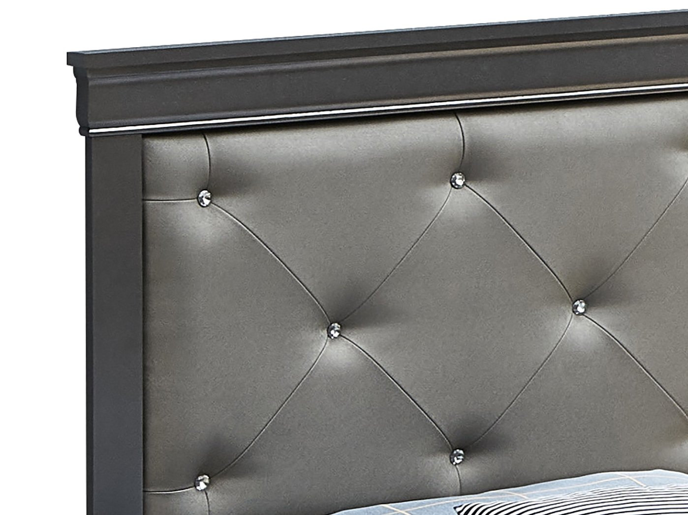 Lorana - Twin Bed - Metalic Black - Image 8