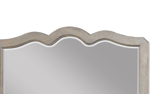 Laurel - Grove Scallop Shaped Mirror - White Poplar - Image 5