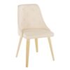 Giovanni - Contemporary / Dining Chair (Set of 2) - Natural / Cream - Image 2