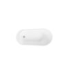 Freestanding Bathtub Modern Stand Alone Soaking Bathtub - Brushed Nickel Drain And Minimalist Linear Design Overflow Included, Cupc Certified - White - Image 7