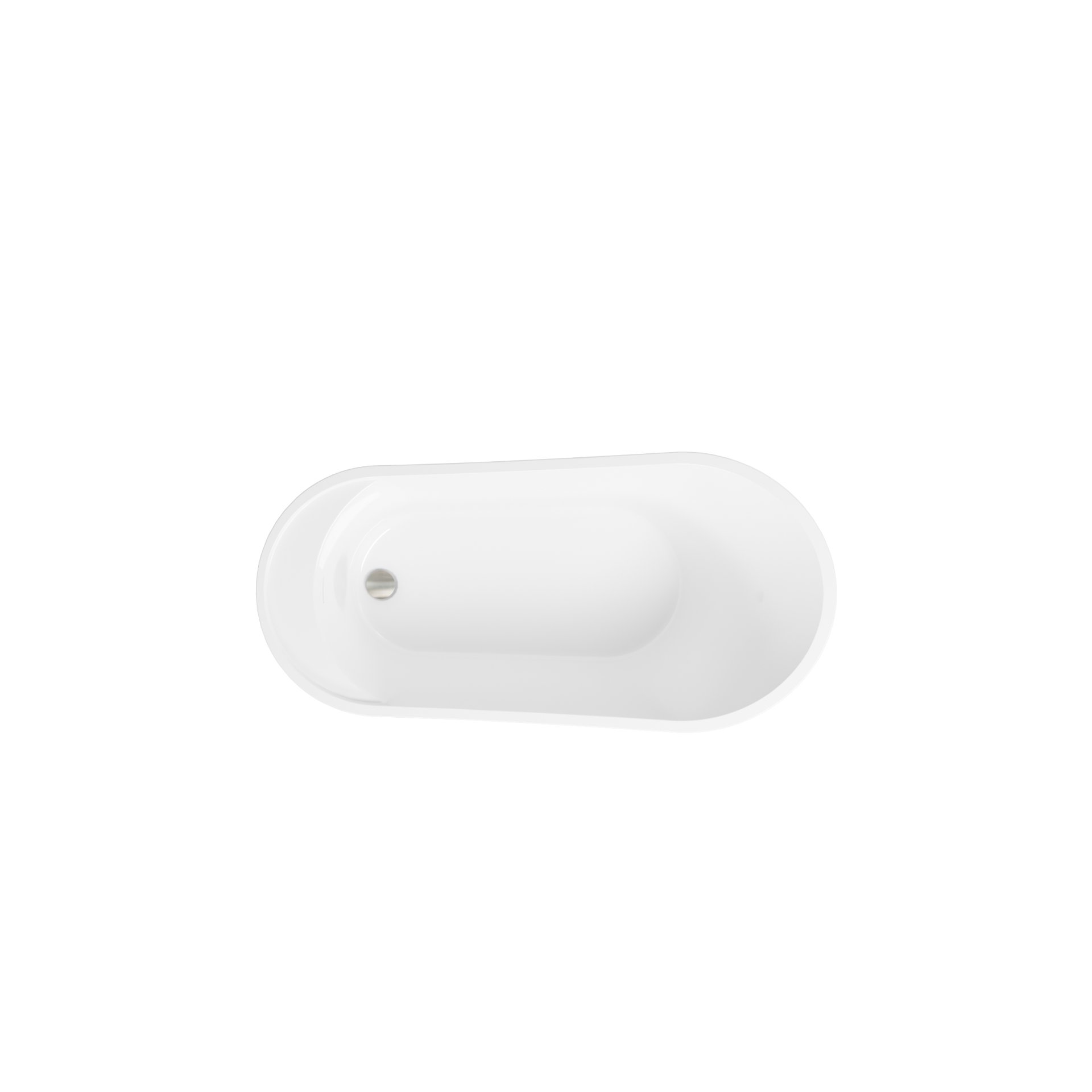Freestanding Bathtub Modern Stand Alone Soaking Bathtub - Brushed Nickel Drain And Minimalist Linear Design Overflow Included, Cupc Certified - White - Image 7