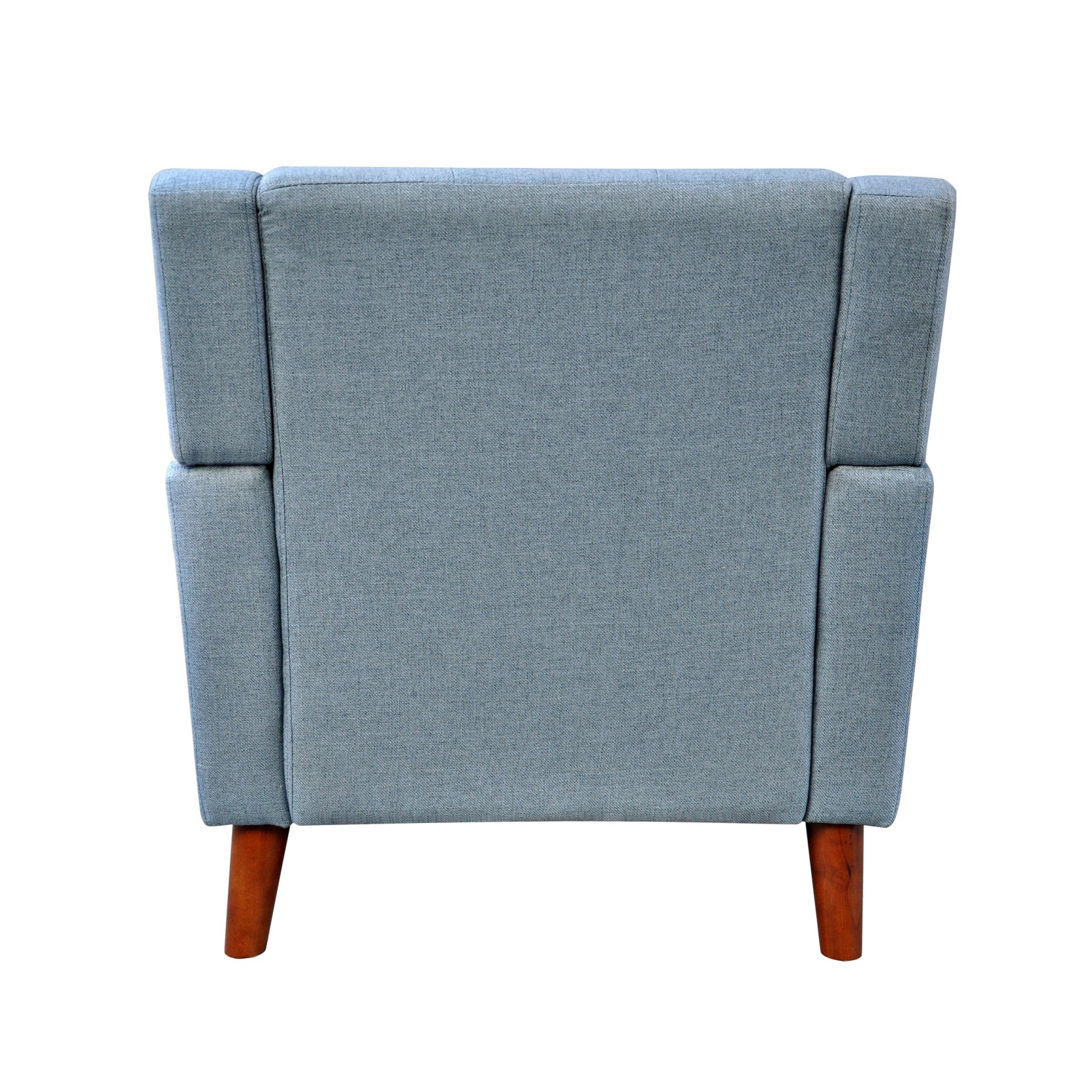Luminaesque - Fabric Upholstered Armchair With Tufted Back - Blue - Image 8