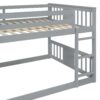Full Over Full Classic Bunk Bed With Ladder - Gray - Image 8