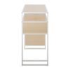 Display Farmhouse Bar Height Table With Storage Space - White / Natural - Image 2