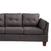 Dalia - Linen Modern Sectional Sofa With Left Facing Chaise - Dark Gray - Image 5